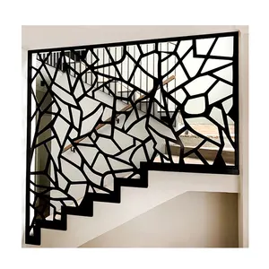 Modern laser cut Interior Railings Staircase Decorative Panel Inserts Custom Made Outdoor and Indoor Laser cut balustrade