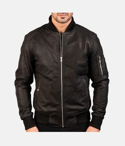 Chaqueta de bombardero personalizada chaqueta de cuero para hombre precio barato al por mayor chaquetas de espuma para hombre - Product Image 1