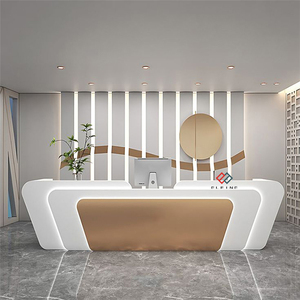 Salon de coiffure, meilleures ventes, bureau de réception de style européen avec lumière LED cinq étoiles en pierre de marbre, vente en gros - Product Image 4