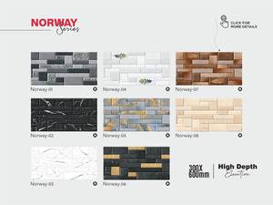 Carreaux muraux d'élévation 300x450mm | Carreaux numériques en céramique à haute profondeur pour les murs extérieurs modernes de la maison - Product Image 5