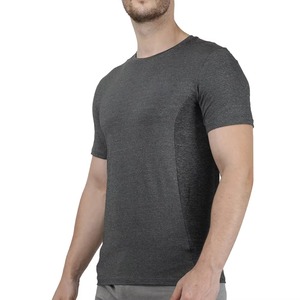 เสื้อยืดฟิตเนสคอตตอนพอดีตัวสำหรับผู้ชายเสื้อยืดออกกำลังกายผ้าฝ้าย100% ระบายอากาศแห้งเร็ว - Product Image 3