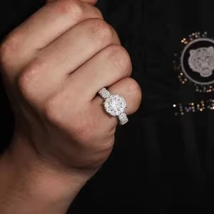 Round Cut Moissanite Diamond Ring for Women Men 18K Gold Plated 100% Silver 925 Certified Band Wedding Style Ring Jewelry Gifts - Product Image 3