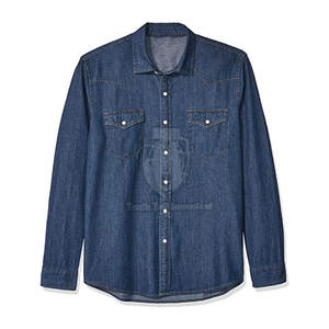 เสื้อเชิ้ตผู้ชาย ผู้จัดจำหน่ายมืออาชีพ ปกพับลง ผ้าฝ้าย สีพื้น ยีนส์ เสื้อเชิ้ตลำลองผู้ชาย ราคาสมเหตุสมผล - Product Image 6