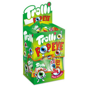Trolli Pop Eye & Blue Planet Gummy avec garniture, Trolli Pop Eye, animaux amusants, bonbons gélifiés aux fruits doux avec saveur acidulée - Product Image 4