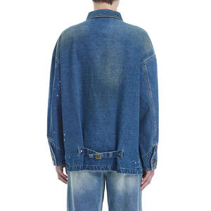 Chaqueta Vaquera de Mezclilla Personalizada al por Mayor, Estilo Hip Hop, Informal, Holgada, Impermeable, con Capucha, para Hombre, de la Mejor Calidad Clásica de Invierno - Product Image 2