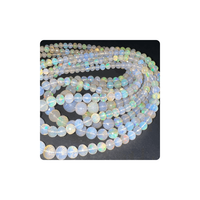 Perles rondes facettées en opale d'Éthiopie de qualité supérieure, 5-8 mm, opale naturelle pour la création de bijoux, sur mesure