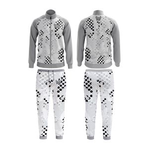 ชุดวิ่งออกกำลังกายแบบรูดซิปสำหรับผู้ชายชุดกีฬาแบบกำหนดเอง - Product Image 3