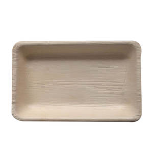 Assiettes de feuille de palmier rectangle profond biodégradables jetables les plus vendues, disponibles en différentes tailles pour le service de nourriture de mariage - Product Image 5