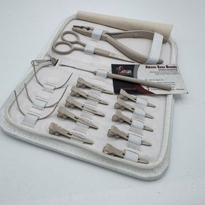 ชุดอุปกรณ์คีมสำหรับต่อผมทำจากสเตนเลสเกรดสำหรับการผ่าตัดเคลือบสีนู้ดพร้อมโลโก้ตามสั่ง - Product Image 3