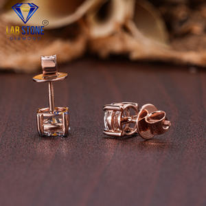 ต่างหูสตั๊ดกลมสุกใสขนาด0.93 TDW labgrown hpht/cvd เพชร VS1ความชัดเจนมาตรฐาน IGI ทอง18K พร้อมเครื่องประดับใส VS1 - Product Image 4