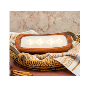 Restaurant Pâte En Bois Bougie Bol Décor De Table pour La Maison Table Festival De Noël Mariage Bougie En Bois Bol - Product Image 1