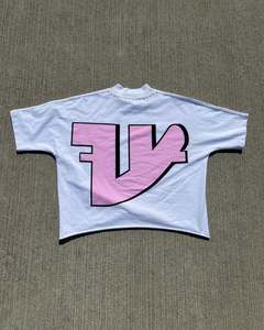 T-shirt Homme Personnalisé à Col Rond en Coton Tricoté Respirant Imprimé Grande Taille avec Logo et Col Contrastant - Product Image 2