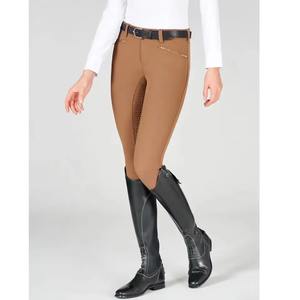 Pantalones de Equitación Color Caqui, Leggings de Montar a Caballo al por Mayor para Mujer, Pantalones de Montar con Asiento Completo de Silicona y Pantalones de Equitación - Product Image 3