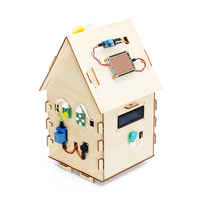 Kit de casa inteligente de bricolaje para Arduino Kit Robot de arranque Proyectos de automatización Kit de aprendizaje de casa de madera