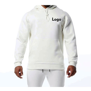 Survêtement de qualité supérieure pull blanc uni sweat à capuche taille décontractée sweat à capuche et pantalon de survêtement ensemble sweat à capuche hommes - Product Image 2