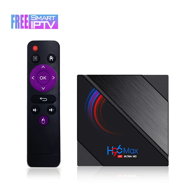 Bán buôn h96max Quad Core H616 Android 10 Set Top Box kép Wifi thông minh streaming thiết bị 6K Android TV Box với 12 tháng miễn phí tôi