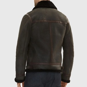 Blouson Bomber Hiver Homme le Plus Populaire, en Peau de Mouton, Imperméable, Coupe-Vent, Entièrement Personnalisable, Marron B-6, Style Urbain Tendance - Product Image 4