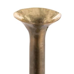 Handmade Arteriors Harris Vessels Set <b>Vase</b> Slender Metal with Rounded Base that Tapers <b>Vase</b> Sculpture Metal Brass Gold Hammered - Product Image 3