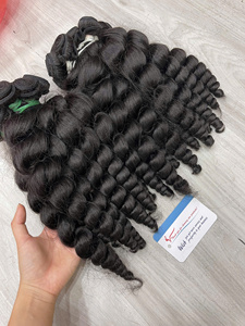 2025 mega venta de paquetes de cabello crudo sin enredos sin desprendimiento extensiones de cabello humano de Vietnam trama de máquina de ondas sueltas de vapor - Product Image 2