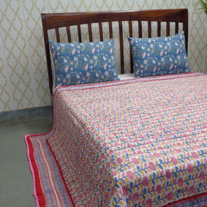 Newest Trending Indian Traditional Hand Block Printed 100% Cotton Voile Dohar Queen Size <b>Blankets</b> Soft Soft for Wholesale - Product Image 5