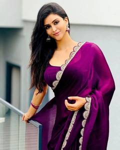 NEW ARRIVAL BANARASI SILK EMBROIDERY LACE WORK SAREE WITH UNSTITCHED BLOUSE MEHNDI - Product Image 2