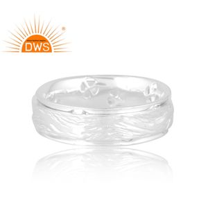 Nuevas llegadas: Anillo de banda de plata de ley 925 hecho a mano, joyería personalizada para mujer, regalo para ella. - Product Image 3