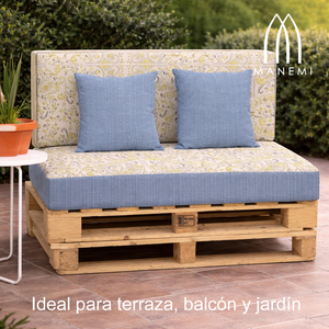 Ensemble de 4 coussins de palettes d'extérieur en tissu durable 120x80 et 120x50 cm pour canapé de jardin, 12 cm d'épaisseur, housse amovible, mobilier de patio - Product Image 2