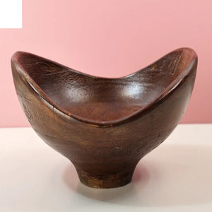 Wholesale Antique Natural Japanese <b>Salad</b> Wooden <b>Bowl</b> with <b>Server</b> for Hotels OEM Customized Logo Quantity Minimalist Business - Product Image 5