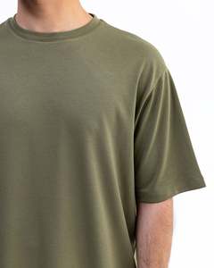 เสื้อยืดผู้ชาย OEM 220 GSM ผ้าฝ้ายออร์แกนิค 100% แบบถัก แขนสั้น ทรงปกติ ใส่สบายในฤดูร้อน ป้องกันรอยยับ และแห้งเร็ว - Product Image 6