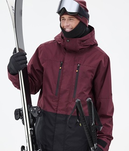 Combinaison de ski et snowboard imperméable et respirante pour homme 2026, couleur bordeaux/noir, veste de ski isolée pour homme et femme - Product Image 4