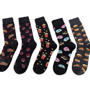 Calcetines Divertidos de Alta Calidad con Diseño de Comida, Calcetines Coloridos con Dibujos Animados de Donuts, Galletas, Palomitas de Maíz y Sándwiches para Hombres y Mujeres - Product Image 1