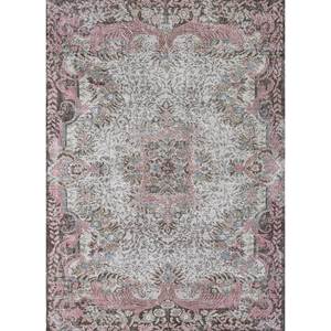 พรมขนสัตว์ถักมือสไตล์วินเทจ สีเบจ-น้ำตาล ลายเหรียญตรา สำหรับห้องนั่งเล่น ห้องโถง ทางเดิน รูปทรงสี่เหลี่ยมผืนผ้า ดีไซน์นามธรรม รุ่น Pae-2183 - Product Image 1