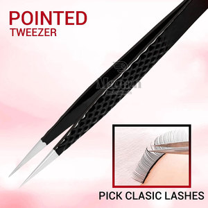 Pinces à épiler antidérapantes en acier inoxydable pour l'application de faux cils, pinces à épiler de haute précision et durables pour l'extension des cils - Product Image 6