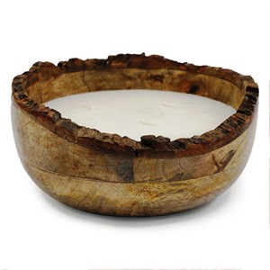 Wild mountain cherry bark crafts Serving Tray Hot Selling Product Mango Wood Decorative Bowl with Tree Bark Made In India - Product Image 3