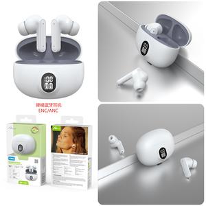 HOME Digitalome Auriculares Inalámbricos con Bluetooth, Auriculares Deportivos con Cancelación de Ruido, Indicador de Batería LED, Color Blanco, con Cable, en la Oreja, en la Oreja, de Color Blanco, con Luz LED - Product Image 2