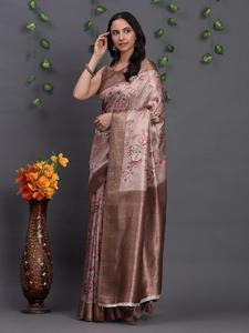 Softy banasari sarty ชุดส่าหรีผ้าไหมแบบพิเศษสำหรับเทศกาลอินเดียและปากีสถานขายส่งในอินเดีย - Product Image 2