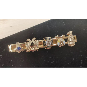 Mode luxe affaires fête de mariage émail diamant Logo personnalisé maçonnique vert couronne boutons de manchette pinces à cravate hommes boutons de manchette ronpex - Product Image 5