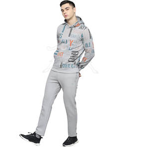 Chándal activo para hombre con tela transpirable y ajuste cómodo para entrenar Conjunto de chándal elegante para hombre con ajuste Delgado - Product Image 1