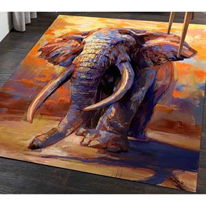 Alfombra con Diseño de Elefante: Alfombra Antideslizante con Acentos de Animales, Alfombra Suave con Pelo Corto - Product Image 2