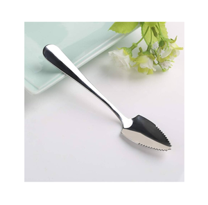 Cubiertos de postre de acero inoxidable de la mejor calidad, productos de cuchara, cubiertos, cuchara de cítricos medio dentada, la mejor venta - Product Image 1