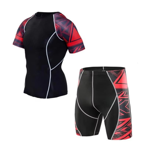 Rashguard de Bjj con Logotipo Personalizado, Impresión por Sublimación, Secado Rápido, Rashguard para Hombre, Pantalones Cortos de Grappling MMA, Traje de Compresión para Hombre - Product Image 1