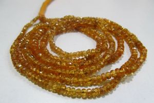 Natural Fanta granate amarillo Rondelle facetado 3mm alta calidad eminente joya cuentas hebras 8 pulgadas - Product Image 2