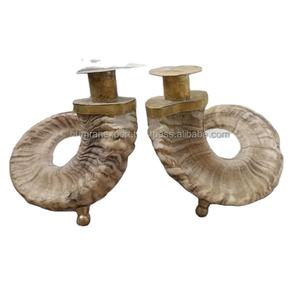 Bougeoir en corne de mouton naturelle de meilleure qualité pour la décoration intérieure - Product Image 1