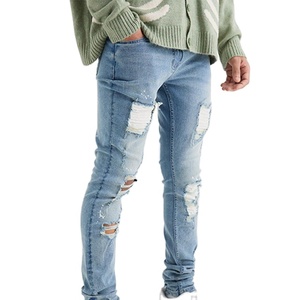Jeans de Hombre de Diseño Desgastado, Ajustados, de Alta Calidad, a la Moda, Nueva Llegada, Venta al Por Mayor - Product Image 2