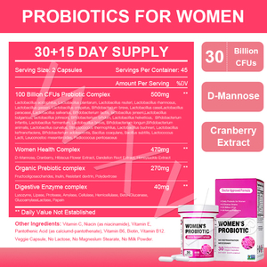 บริการผลิตแบบ OEM แคปซูลโปรไบโอติกสำหรับผู้หญิง แคปซูลโปรไบโอติกเพื่อสุขภาพ แคปซูลโปรไบโอติกขั้นสูงสำหรับผู้หญิง - Product Image 2