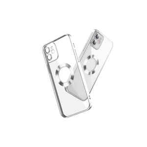 Coque en silicone SHRP Omega pour iPhone 11 13 Pro Max - Bleu marine avec protection de l'appareil photo, découpe de logo et finition électroplaquée spéciale - Product Image 4