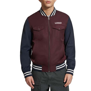 เสื้อแจ็กเก็ตผ้าคอตตอนสำหรับผู้ชายเสื้อแจ็กเก็ตเบสบอลมหาวิทยาลัยแบบสั่งทำ - Product Image 5