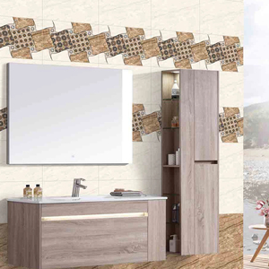 Azulejo de cerámica de borde rectificado de lujo de 300x600mm, antideslizante, impermeable, moderno, para exteriores, pared de baño, azulejos de grado comercial - Product Image 1