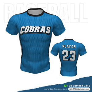 เสื้อรัดรูปแขนสั้นสำหรับเล่นเบสบอลชุดฝึกแบบมีความชื้นแบบสวมระบายอากาศได้ดี - Product Image 3