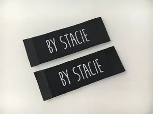 Étiquettes tissées à la main pour l'étiquette d'entretien des vêtements Logo personnalisé étiquettes de vêtement lavables accessoires de couture - Product Image 6